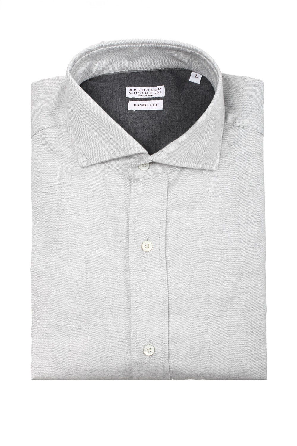 shop BRUNELLO CUCINELLI  Camicia: Brunello Cucinelli camicia in cotone.
Chiusura con cannoncino e bottoni in madreperla.
Colletto francese.
Polsini con due bottoni in madreperla.
Basic fit.
Composizione:  59% cotone,41% lyocell.
Made in Italy.. MY6360028-C040 number 2513743